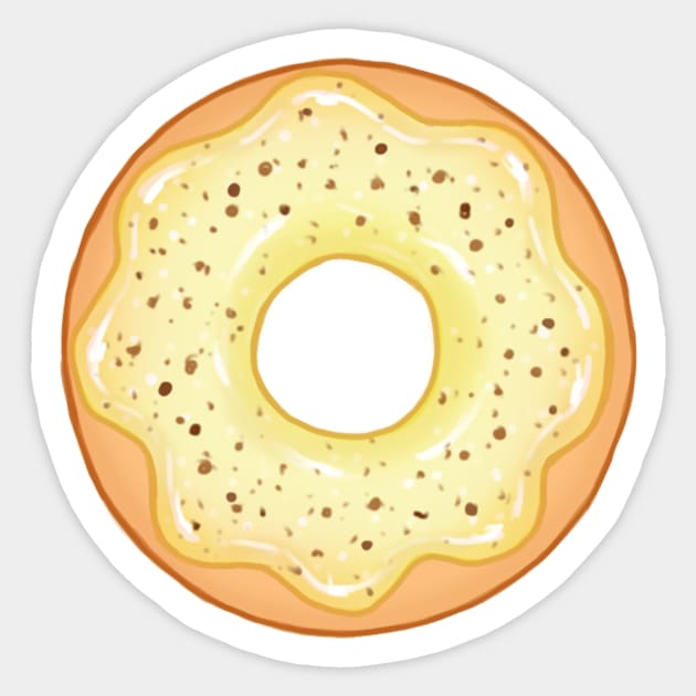 Yellow Donut Sticker by MidaDesigns1